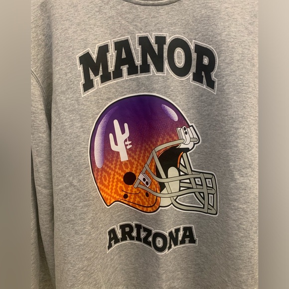 NWT Manor Arizona Gray Super Bowl LVII NFL Origins Retro Pullover Sweatshirt - Picture 5 of 8